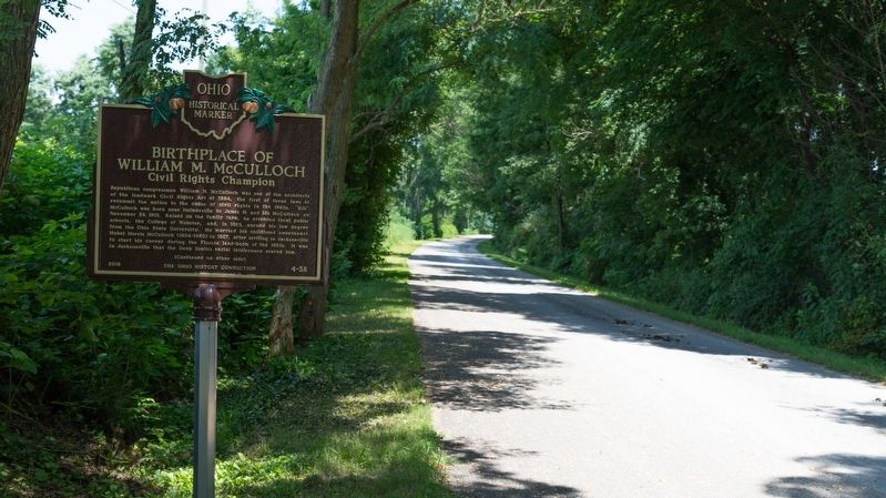 Birthplace of William M. McCulloch Marker image. Click for full size.