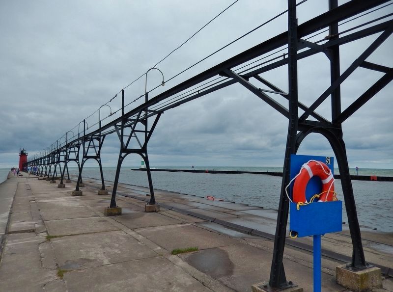 South Haven Lighthouse Catwalk. Click for full size. South Haven Lighthouse Catwalk image. Click for full size.