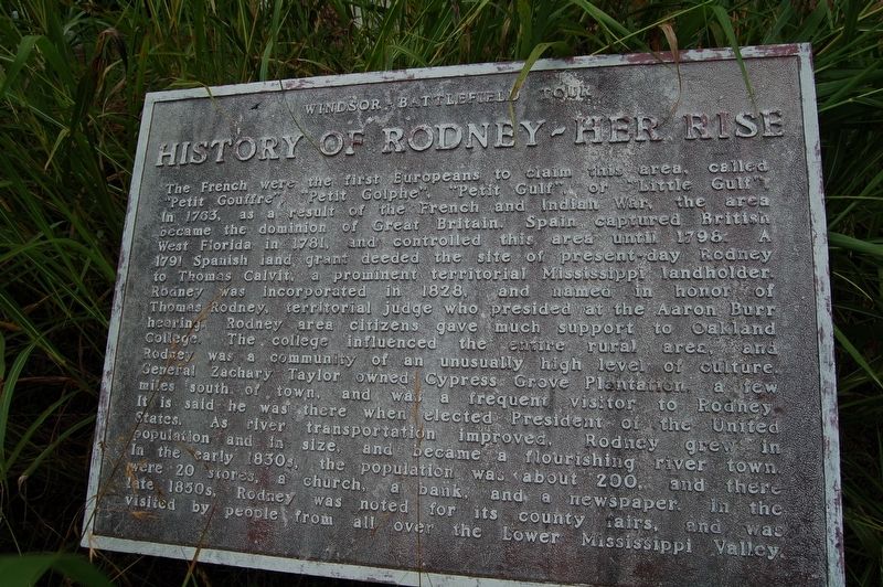 History of Rodney - Her Rise Marker image. Click for full size.