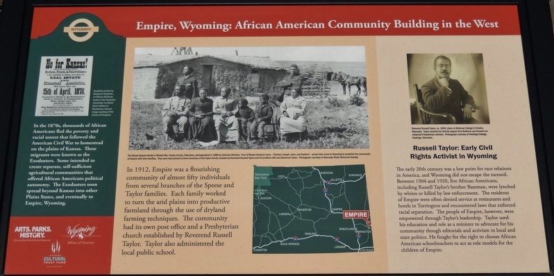 Empire, Wyoming: African American Community Building in the West Marker image. Click for full size.