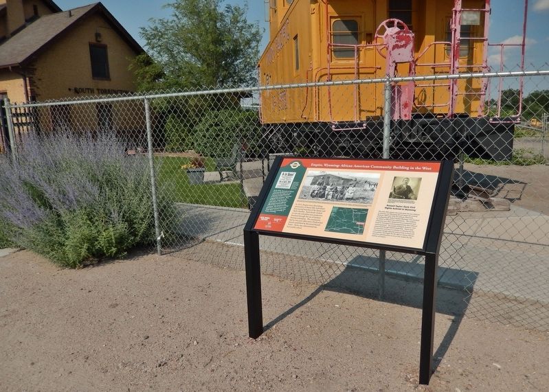 Empire, Wyoming: African American Community Building Marker. Click for full size. Empire, Wyoming: African American Community Building Marker image. Click for full size.