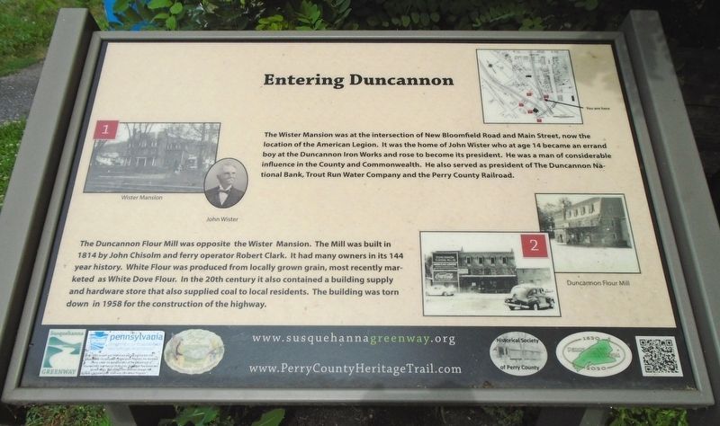 Entering Duncannon Marker image. Click for full size.