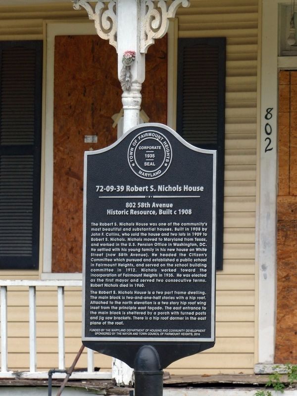 Robert S. Nichols House Marker image. Click for full size.