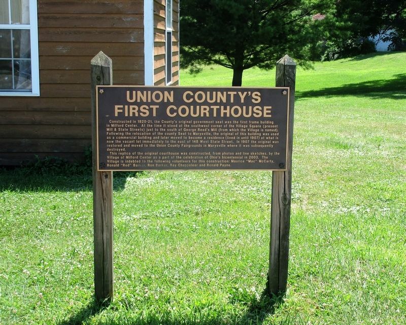 Union County’s First Courthouse Marker image. Click for full size.