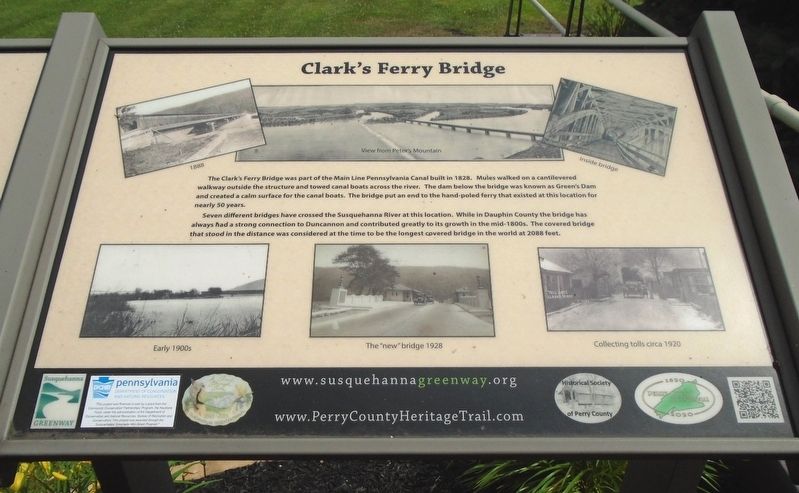 Clark's Ferry Bridge Marker image. Click for full size.