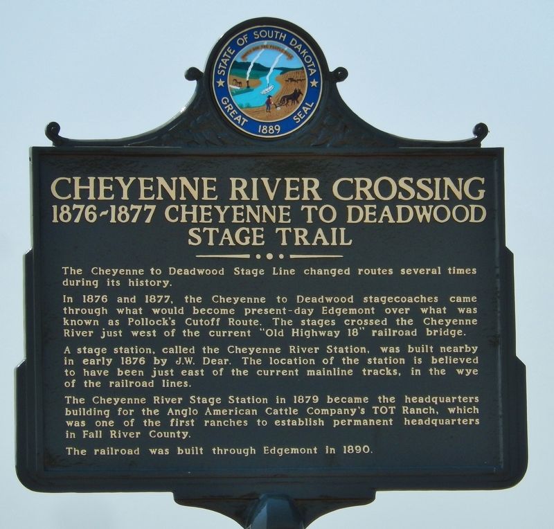 Cheyenne River Crossing Marker image. Click for full size.