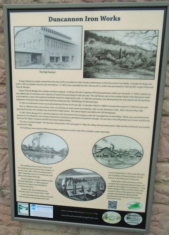 Duncannon Iron Works Marker. Click for full size. Duncannon Iron Works Marker image. Click for full size.