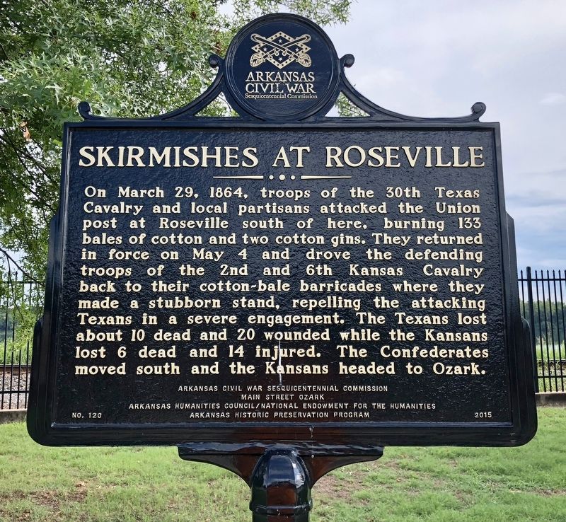 Skirmishes at Roseville Marker image. Click for full size.