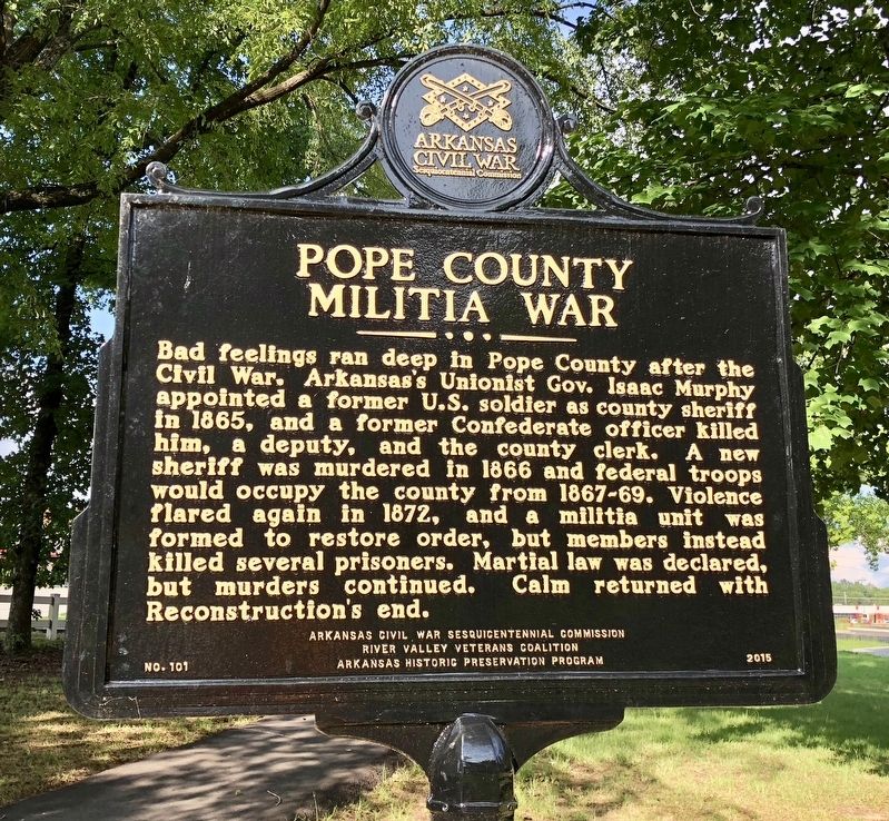Pope County Militia War Marker image. Click for full size.