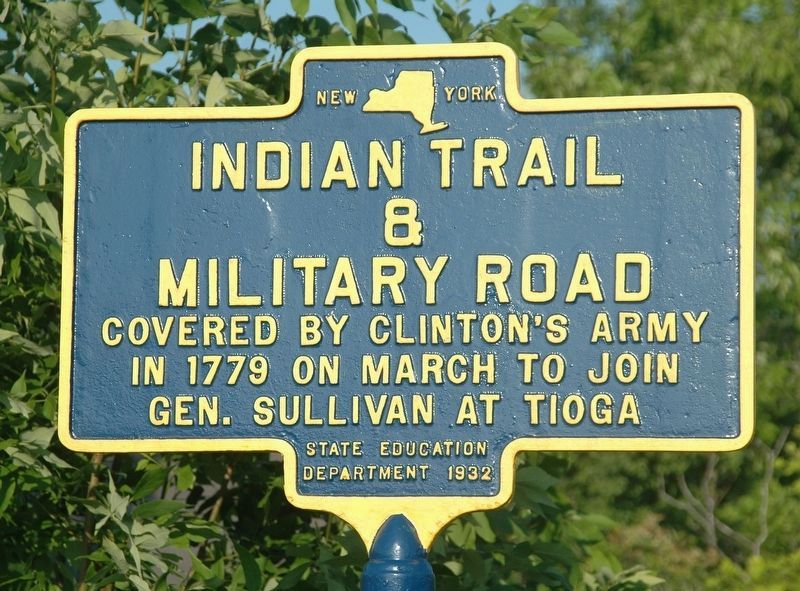 Indian Trail and Military Road Marker image. Click for full size.