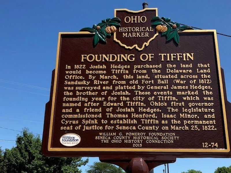 Founding of Tiffin Marker image. Click for full size.