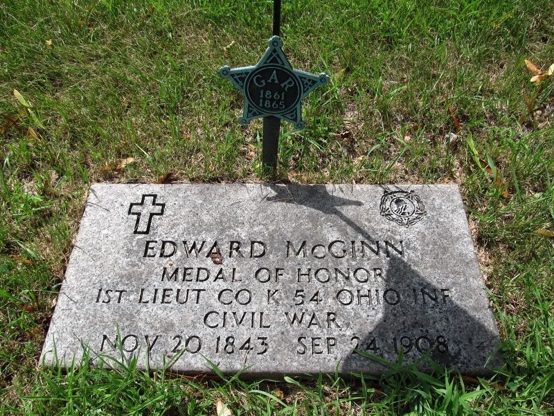 Edward McGinn Grave Marker image. Click for full size.
