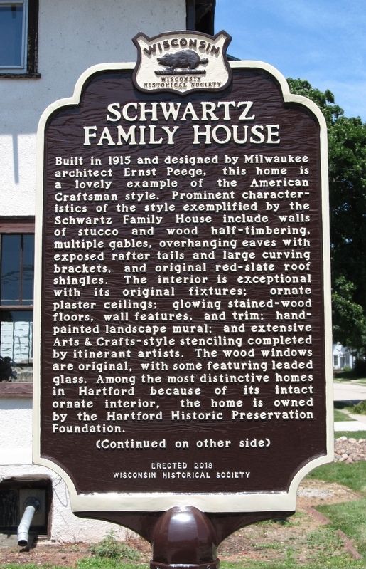 Schwartz Family House Marker image. Click for full size.