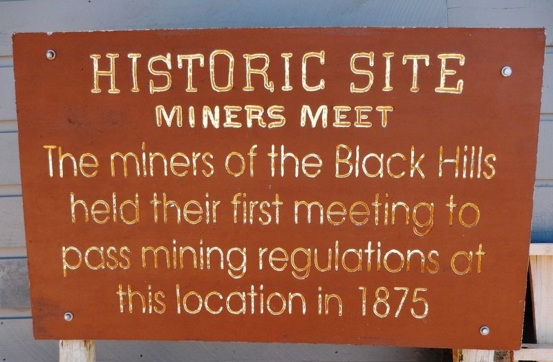 Miners Meet 1875 Marker image. Click for full size.