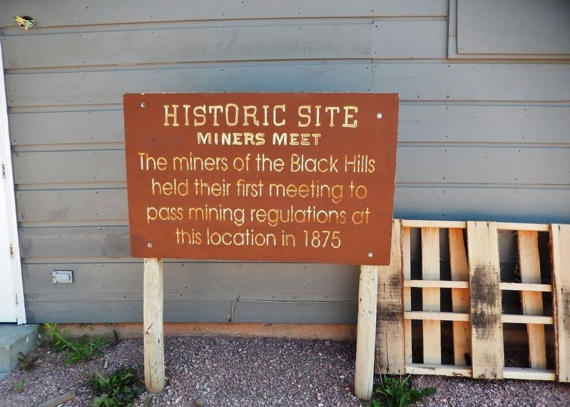 Miners Meet 1875 Marker (<i>wide view</i>) image. Click for full size.