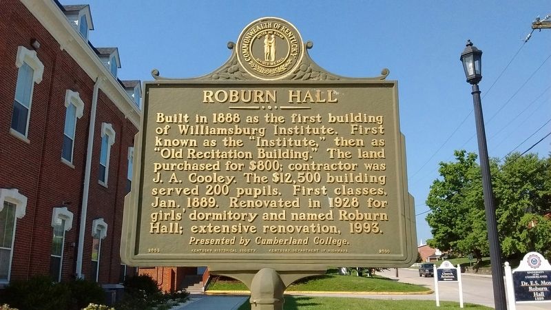 Roburn Hall Marker image. Click for full size.