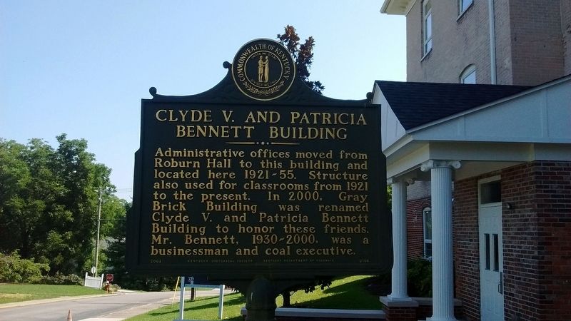 Clyde V. and Patricia Bennett Building Marker (Side 2) image. Click for full size.