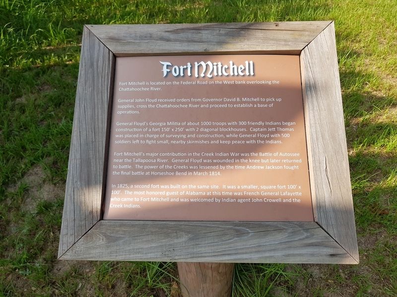 Former Fort Mitchell Marker image. Click for full size.