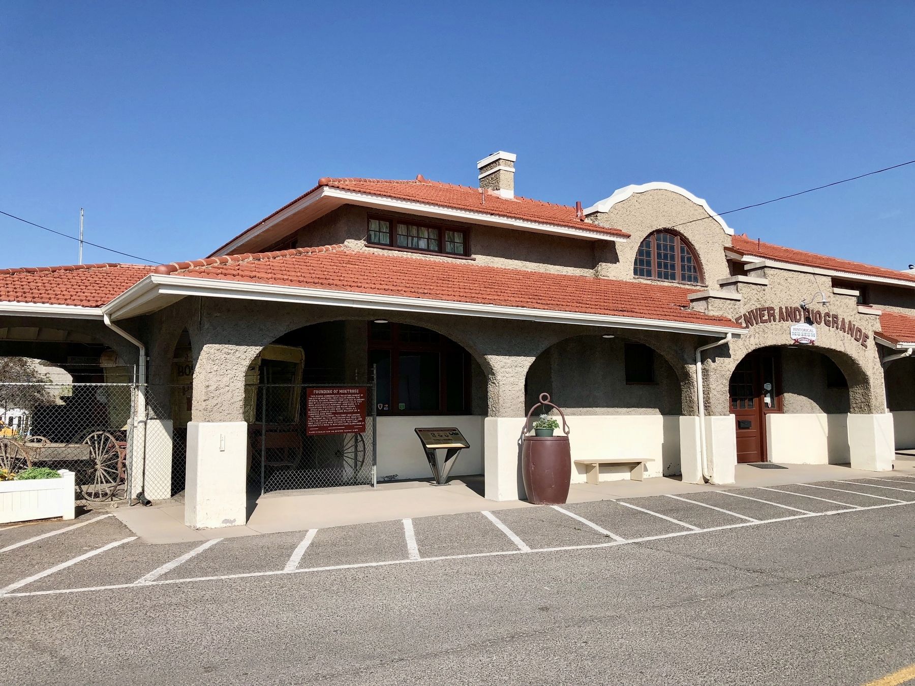 Founding of Montrose Marker at the former Denver & Rio Grande train depot. image. Click for full size.