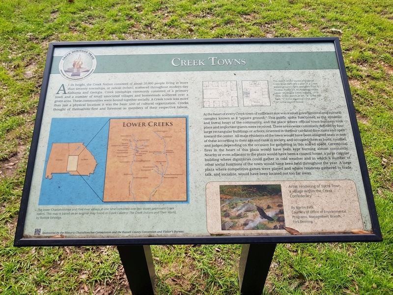 Creek Towns Marker. Click for full size. Creek Towns Marker image. Click for full size.