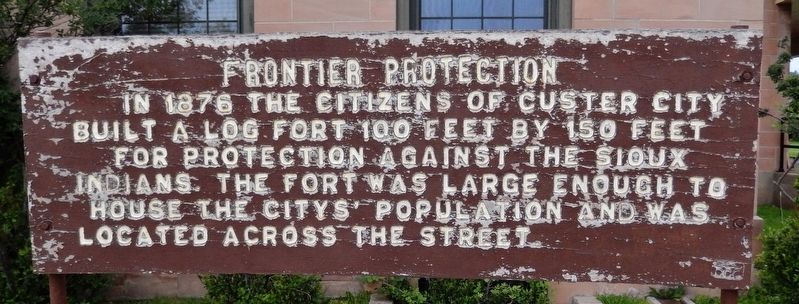 Frontier Protection Marker. Click for full size. Frontier Protection Marker image. Click for full size.
