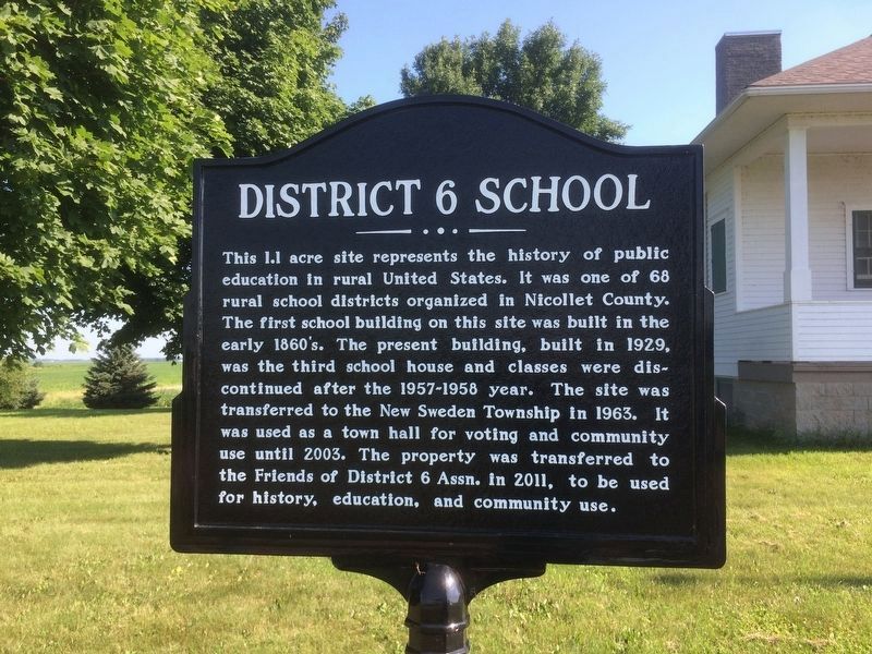 District 6 School Marker image. Click for full size.
