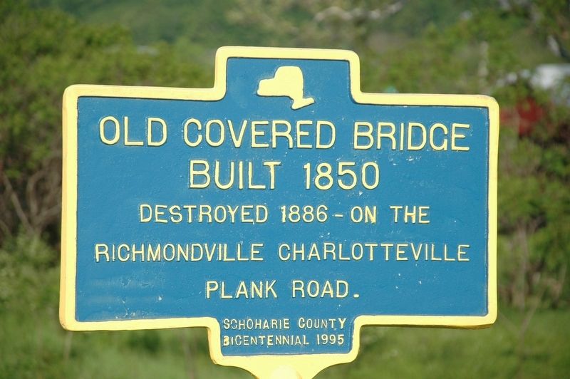 Old Covered Bridge Marker. Click for full size. Old Covered Bridge Marker image. Click for full size.