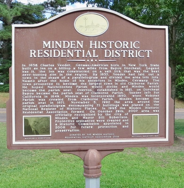 Minden Historic Residential District Marker image. Click for full size.