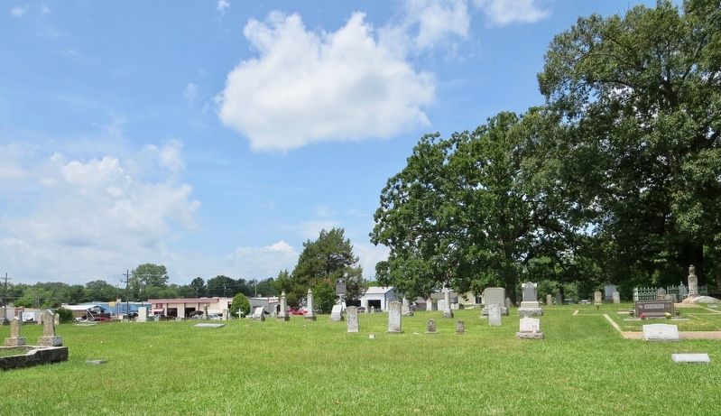 Henry Clay Thruston Marker in center background of cemetery. image. Click for full size.