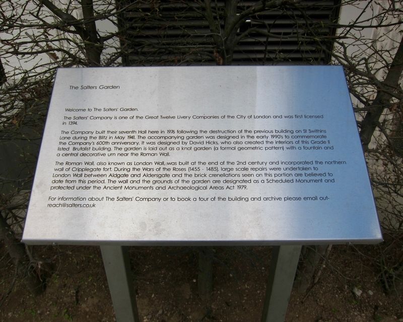 The Salters Garden Marker. Click for full size. The Salters Garden Marker image. Click for full size.