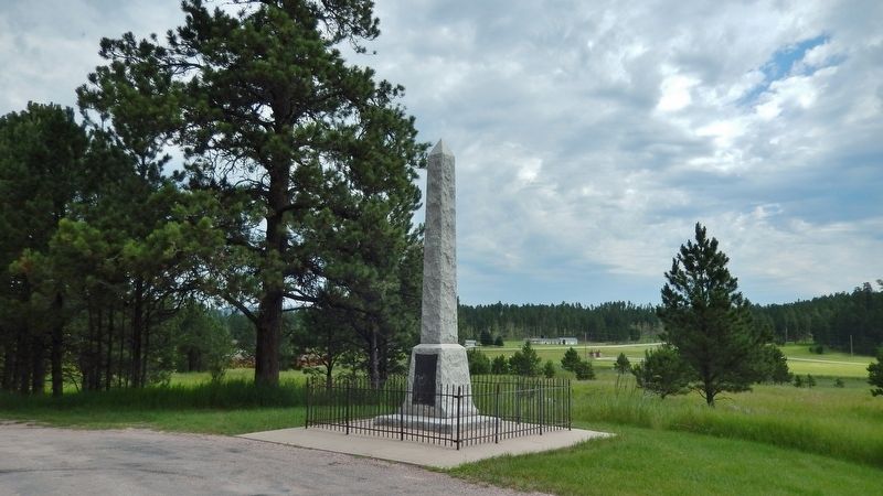 Anna Donna Tallent Monument (<i>wide view northeast toward French Creek & Stockade Lake</i>). Click for full size. Anna Donna Tallent Monument (<i>wide view northeast toward French Creek & Stockade Lake</i>) image. Click for full size.
