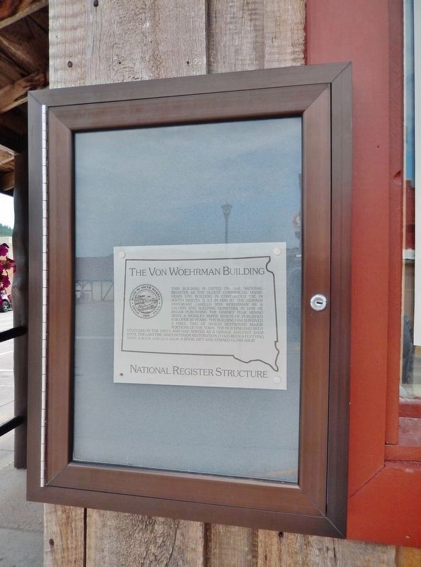 Von Woehrman Building Marker (<i>tall view; mounted at northeast corner of the building</i>) image. Click for full size.