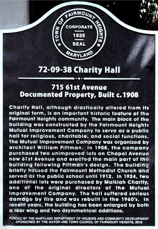 Charity Hall Marker image. Click for full size.