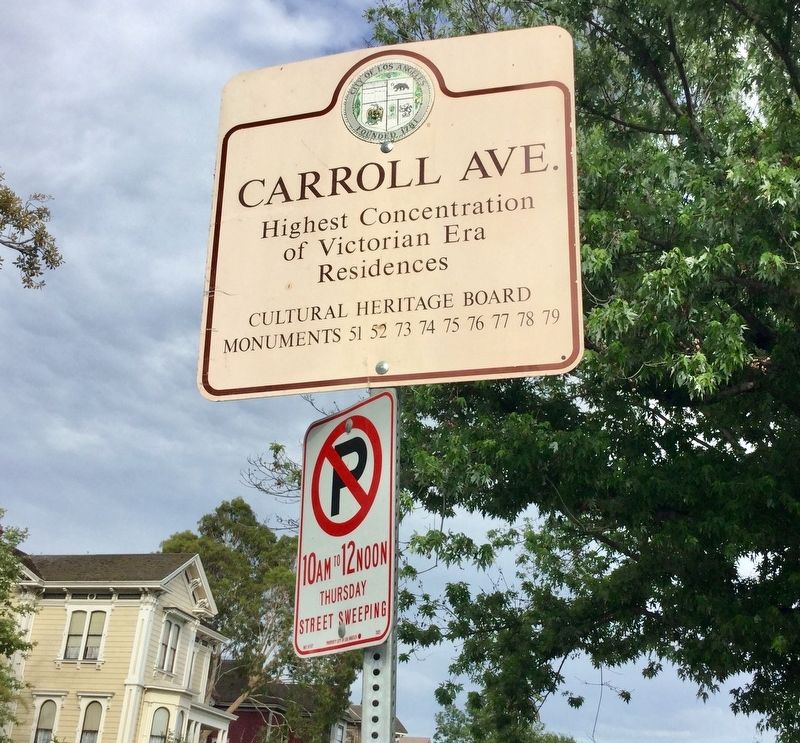 Carroll Avenue Sign image. Click for full size.