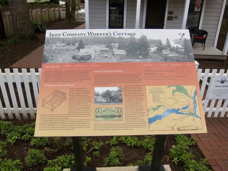 Iron Company Worker's Cottage Marker image. Click for full size.