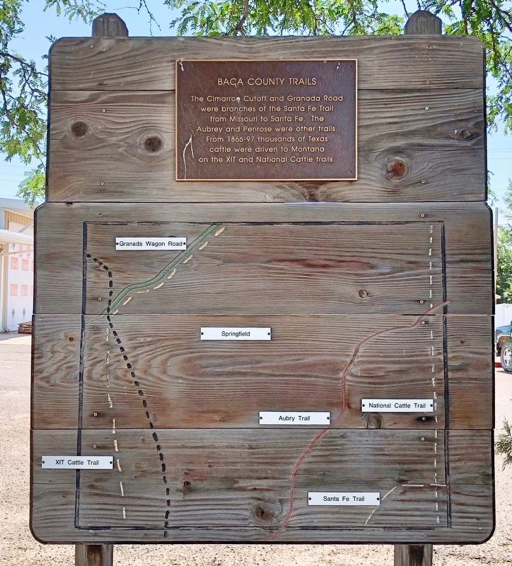 Baca County Trails Marker image. Click for full size.