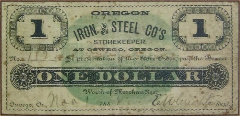 Marker detail: Company Scrip. Click for full size. Marker detail: Company Scrip image. Click for full size.