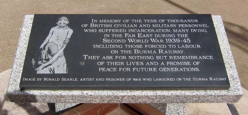 Burma Railway Memorial Plaque. Click for full size. Burma Railway Memorial Plaque image. Click for full size.