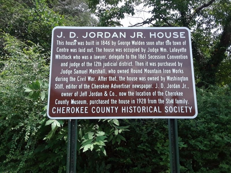 JD Jordan Jr. House Marker image. Click for full size.