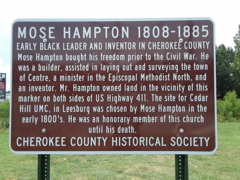 Mose Hampton 1808-1885 Marker image. Click for full size.