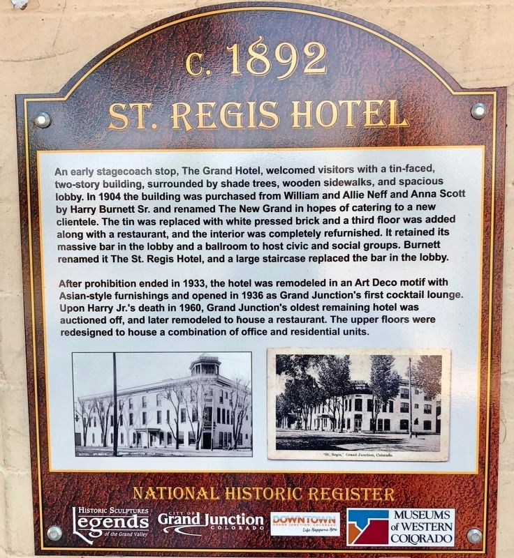 St. Regis Hotel Marker image. Click for full size.