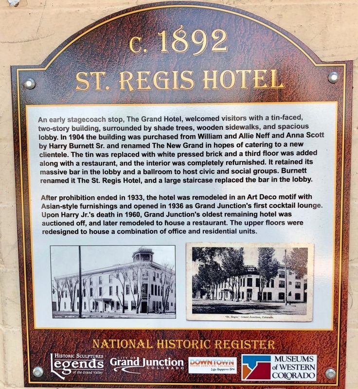 St. Regis Hotel Marker. Click for full size. St. Regis Hotel Marker image. Click for full size.