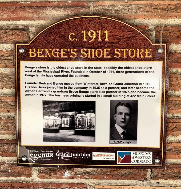 Benges Shoe Store Marker image. Click for full size.
