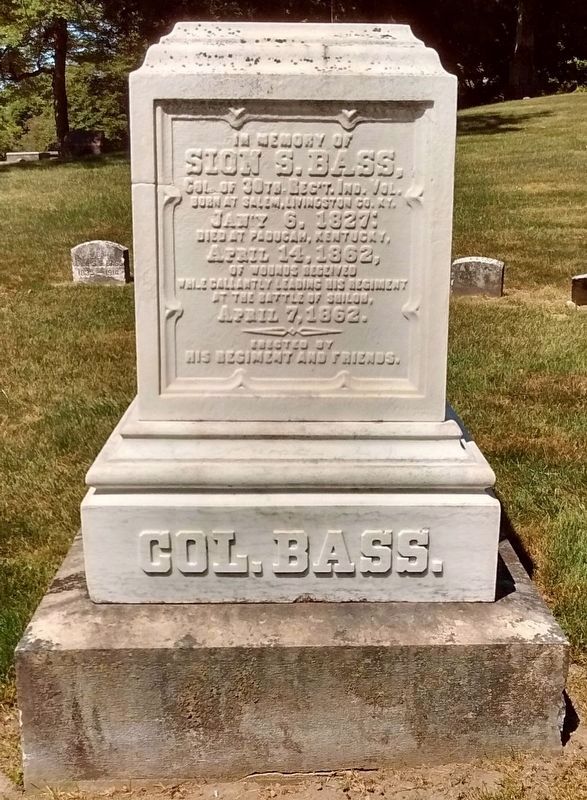 Col. Sion S. Bass Grave image. Click for full size.