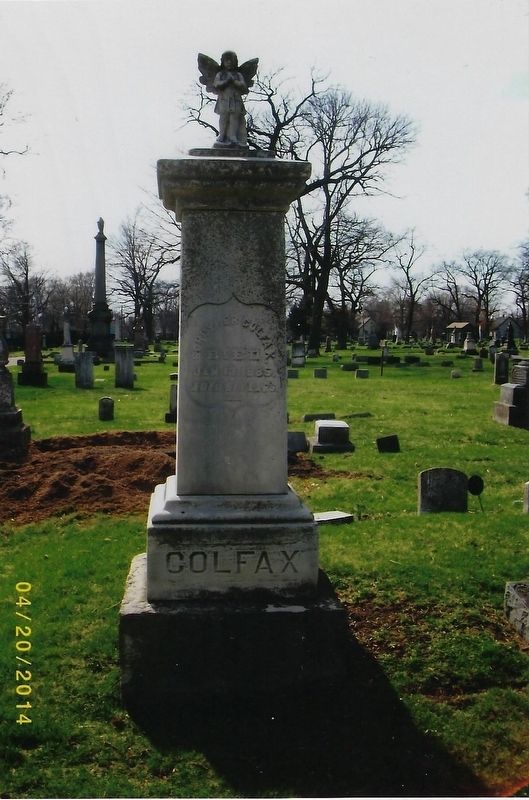 Schuyler Colfax Grave. Click for full size. Schuyler Colfax Grave image. Click for full size.