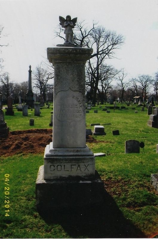 Schuyler Colfax Grave image. Click for full size.