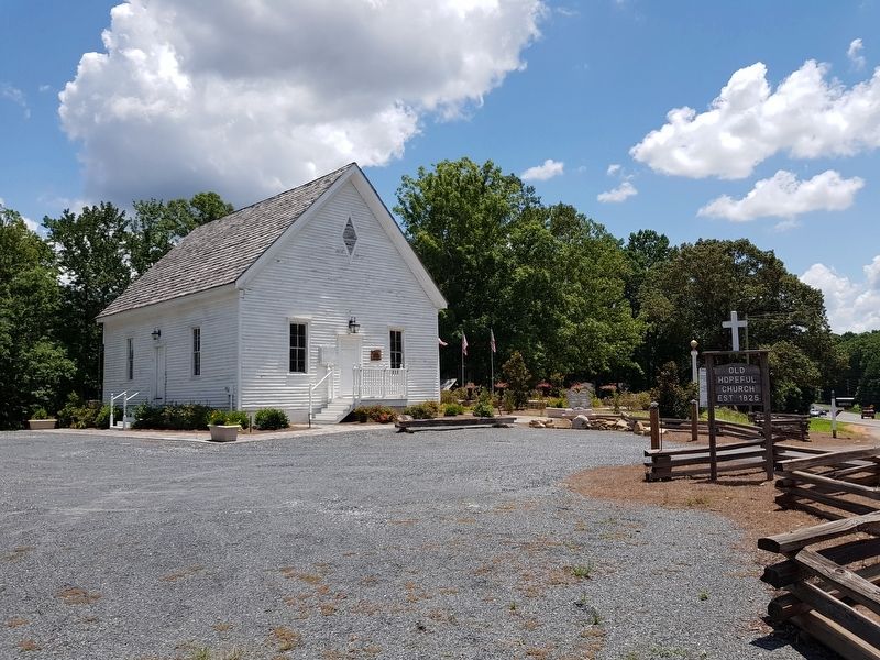 Hopeful Primitive Baptist Church and Marker image. Click for full size.