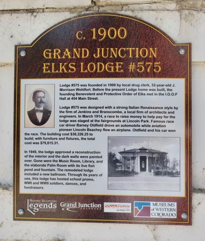 Grand Junction Elks Lodge #575 Marker image. Click for full size.