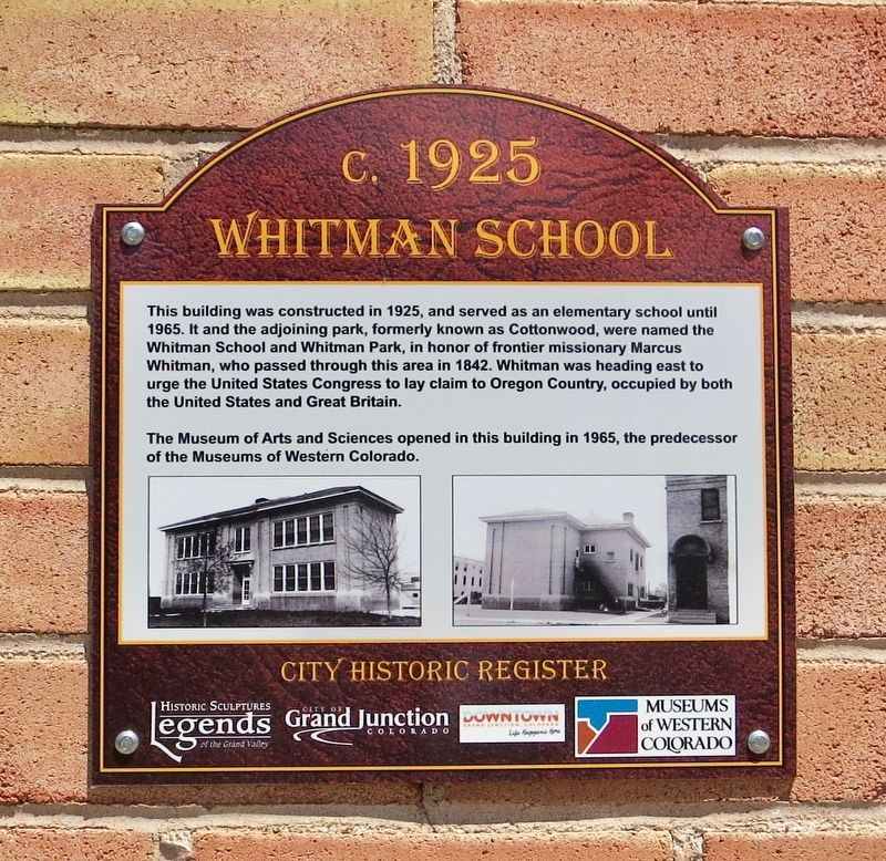 Whitman School Marker image. Click for full size.