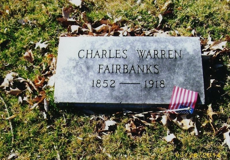 Charles Fairbanks Grave image. Click for full size.